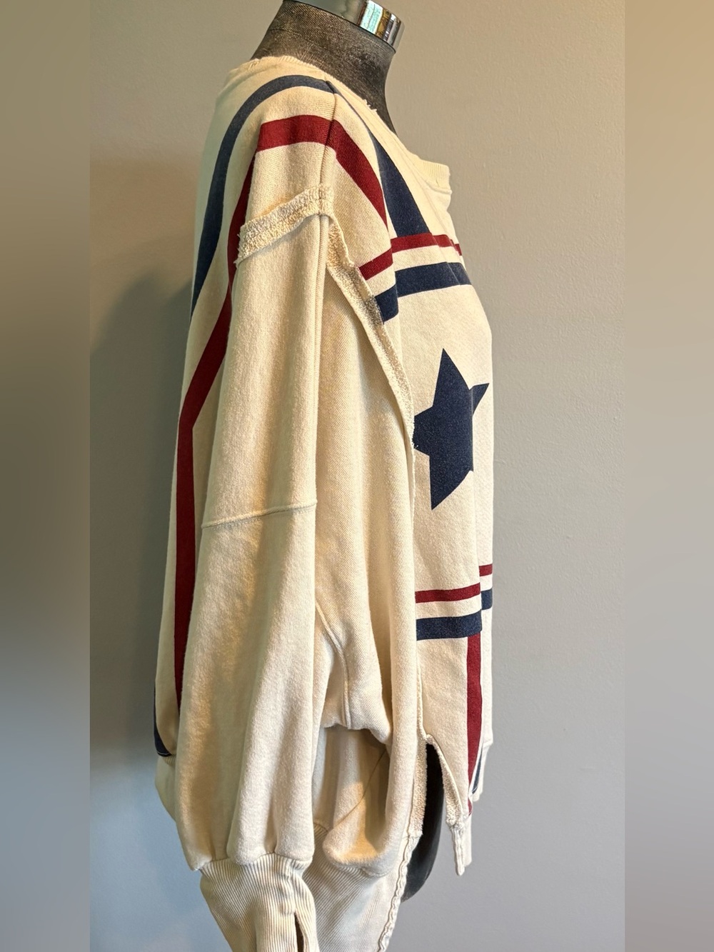 Free People We the Free Graphic Camden oversized relaxed fit Sweatshirt Size XS - Picture 4 of 9